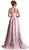 Cinderella Divine - Strapless Floral Evening Gown in Pink
