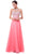 Cinderella Divine - High Halter Pearl Adorned Bodice Chiffon Gown
