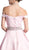 Cinderella Divine - Off Shoulder Satin Pleated Ballgown