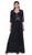 May Queen - Ruched Evening Gown with Quarter Length Jacket in Black