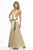 Alexia Designs - 846 Pleated Strapless A-Line Dress In Yellow