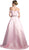 Cinderella Divine - Off Shoulder Satin Pleated Ballgown