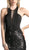 Sleeveless Sequined Sheath Evening Gown