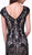 V-neck Lace Overlay Sheath Evening Gown