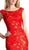 Cinderella Divine - 5029 Cap Sleeve Bateau Neck Lace Mermaid Evening Gown