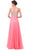 Cinderella Divine - High Halter Pearl Adorned Bodice Chiffon Gown