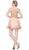 Cinderella Divine - Ruffled Illusion Gilt Applique A-Line Dress