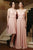 Alexia Designs - 4208 Lace Bateau Chiffon A-line Dress In Pink