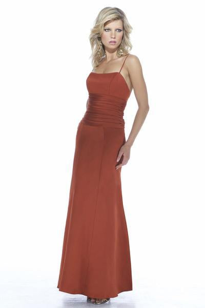 Alexia Designs - 694 Pleated Waist A-Line Dress In Red
