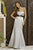 Alexia Designs - 4050 Strapless Pleated Bodice Trumpet Gown In Silver and Black