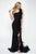 Blush - 11638 Embellished Asymmetric Trumpet Organza Dress