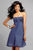 Alexia Designs - 860 Beaded Strapless A-Line Cocktail Dress In Blue
