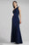 Alexia Designs - 4014 Ruffled One Shoulder Chiffon Gown In Blue
