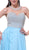 Cinderella Divine - High Halter Pearl Adorned Bodice Chiffon Gown