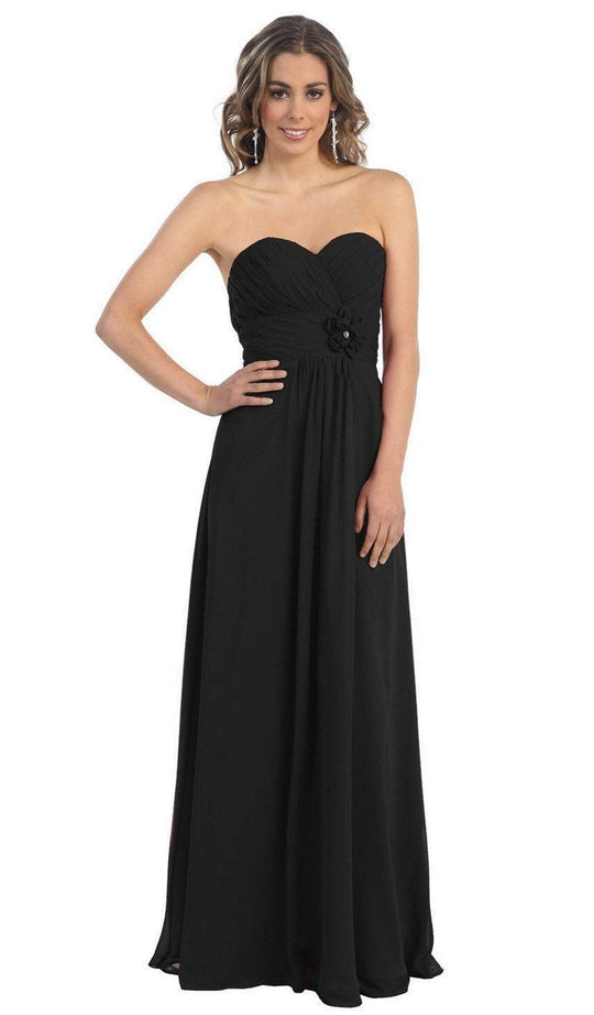 May Queen - MQ875B Strapless Sweetheart Empire Waist Long Formal Dress