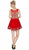 Cinderella Divine - Ruffled Illusion Gilt Applique A-Line Dress