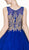 Cinderella Divine - Ruffled Illusion Gilt Applique A-Line Dress