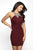 Blush Black - B130 Bejeweled Halter Short Sheath Dress