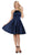 Poly USA - 8312 Sleek Halter Satin A-Line Dress
