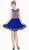 Cinderella Divine - Ruffled Illusion Gilt Applique A-Line Dress