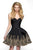 Blush Couture - C1123 Gold Lace Applique Mikado A-line Dress