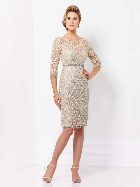 Social Occasions by Mon Cheri Knee Length Dress 115866SL In Brown