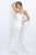 Blush - Geometric Overlaid Mermaid Gown 7103 in White