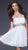 La Femme - Ruched Semi-sweetheart Empire Waist A-line Dress 16824 in White and Gold