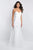 Blush - C1004 Swirl Beaded Sweetheart Mermaid Dress In White