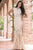 Classy Lace Long Prom Dress with Scallop Edged Open Back 90676