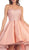 May Queen - Strapless High-Low Pleated Cocktail Dress