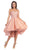 May Queen - Strapless High-Low Pleated Cocktail Dress