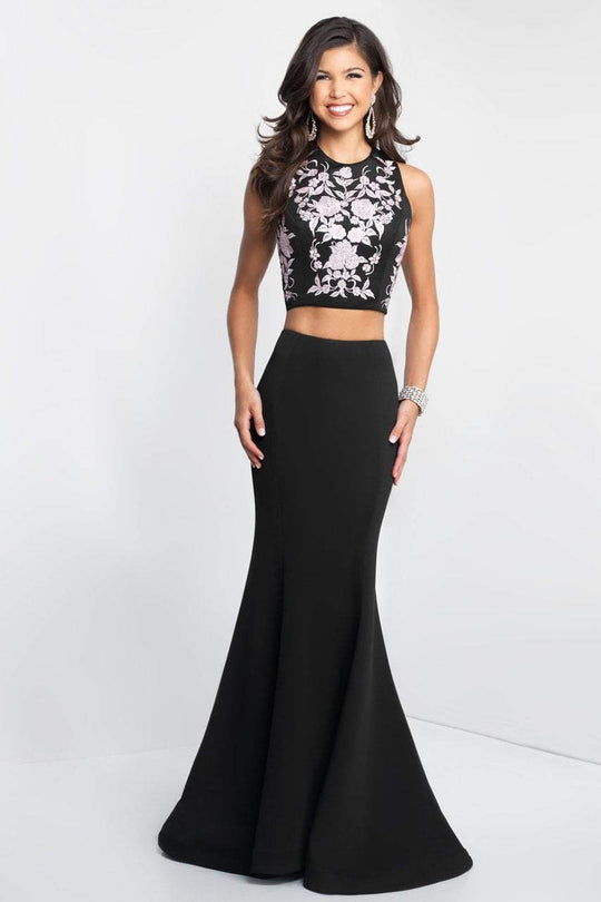 11588 Embroidered Jewel Sheath Dress