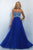 Blush by Alexia Designs - 11050 Lovely Crystal Encrusted A-Line Gown In Blue