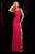 SCALA - 48670 Long High  Neck Dress with Side Slit in Pink