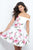 Blush - 11400 Off the Shoulder Floral Beaded Organza Prom Gown In White and Multi-Color
