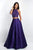 Blush - 5652 Two Piece High Halter A-line Dress In Purple