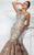 Janique JQ3313  Scalloped Sweetheart Neckline Mermaid Dress in Brown