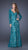 La Femme - Gorgeous Lace V-Neck A-Line Gown with Long Sleeves 19893 In Green