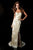 Janique - Sequined and Laced  Sweetheart Long Gown 341 In Silver, White