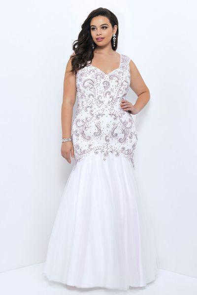Thick Strap Sweetheart Trumpet Evening Gown 11346W