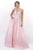 Blush - Bedazzled and Embroidered Ball Gown 5614 in Pink