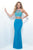 Blush - 11248 Two-Piece Gem Embellished Halter Top Evening Gown