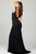 Shimmering Beaded V-Neck Tulle Sheath Gown 36754