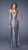 La Femme - Sequined Strapless Sweetheart Sheath Gown 18917 In Gray