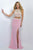 Two-Piece Pearl Encrusted Cropped Top Dress 11065