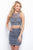 Blush - C419 Two Piece Halter Sheath Dress In Gray and Gold