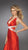 La Femme - Sexy Beaded V-Neck Long Sheath Dress 13277 in Red