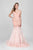 Terani Couture - Charming Beaded V-neck Mermaid Gown 1721GL4461 in Pink