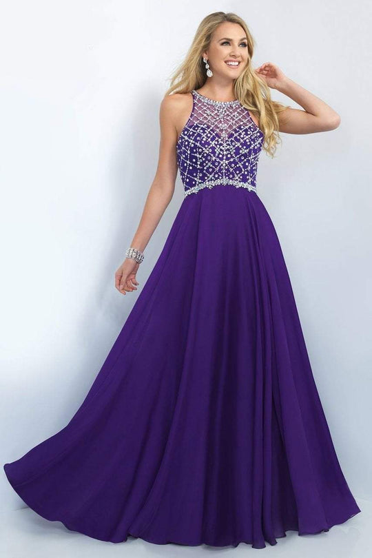 Stunning Crystal Embellished  Illusion Back Gown 11071